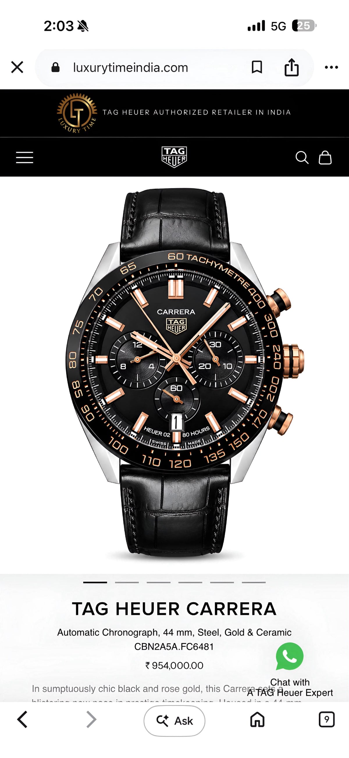 Ta.g Heuer Carrera Catalog Model