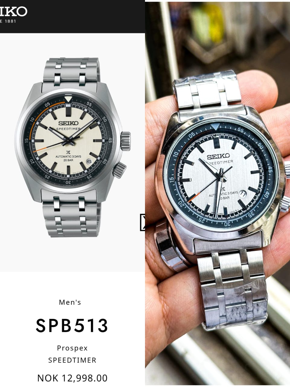 Sei.ko Prospex Speedtimer Con Temporizador