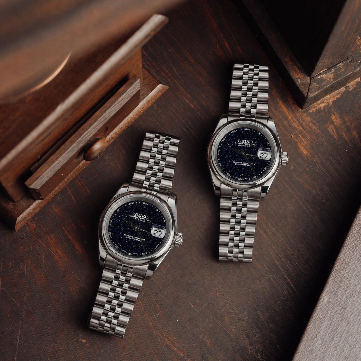 Sei.ko Oyster Perpetual Date Just Galaxy Black