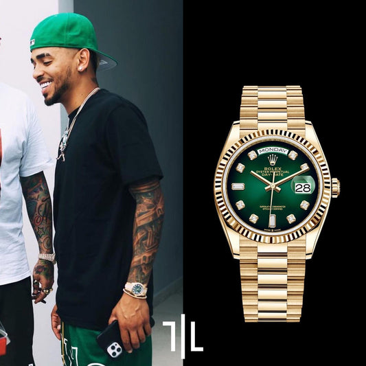 Rol.ex Oyster Perpetual Day Date Gold-Green 40 Battery