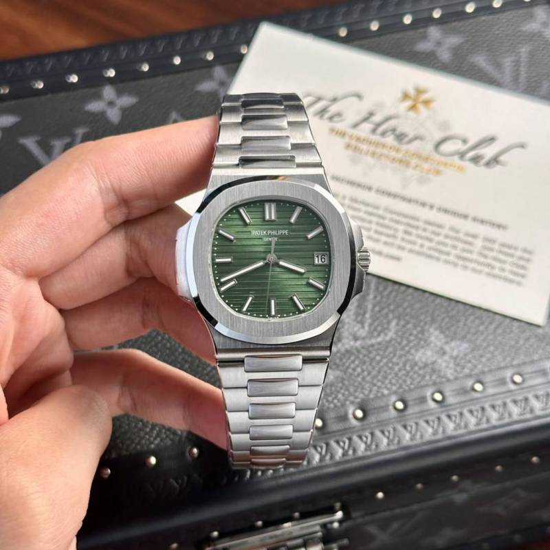 Pat.ek_philipppe Nautilus Quartz Silver Green