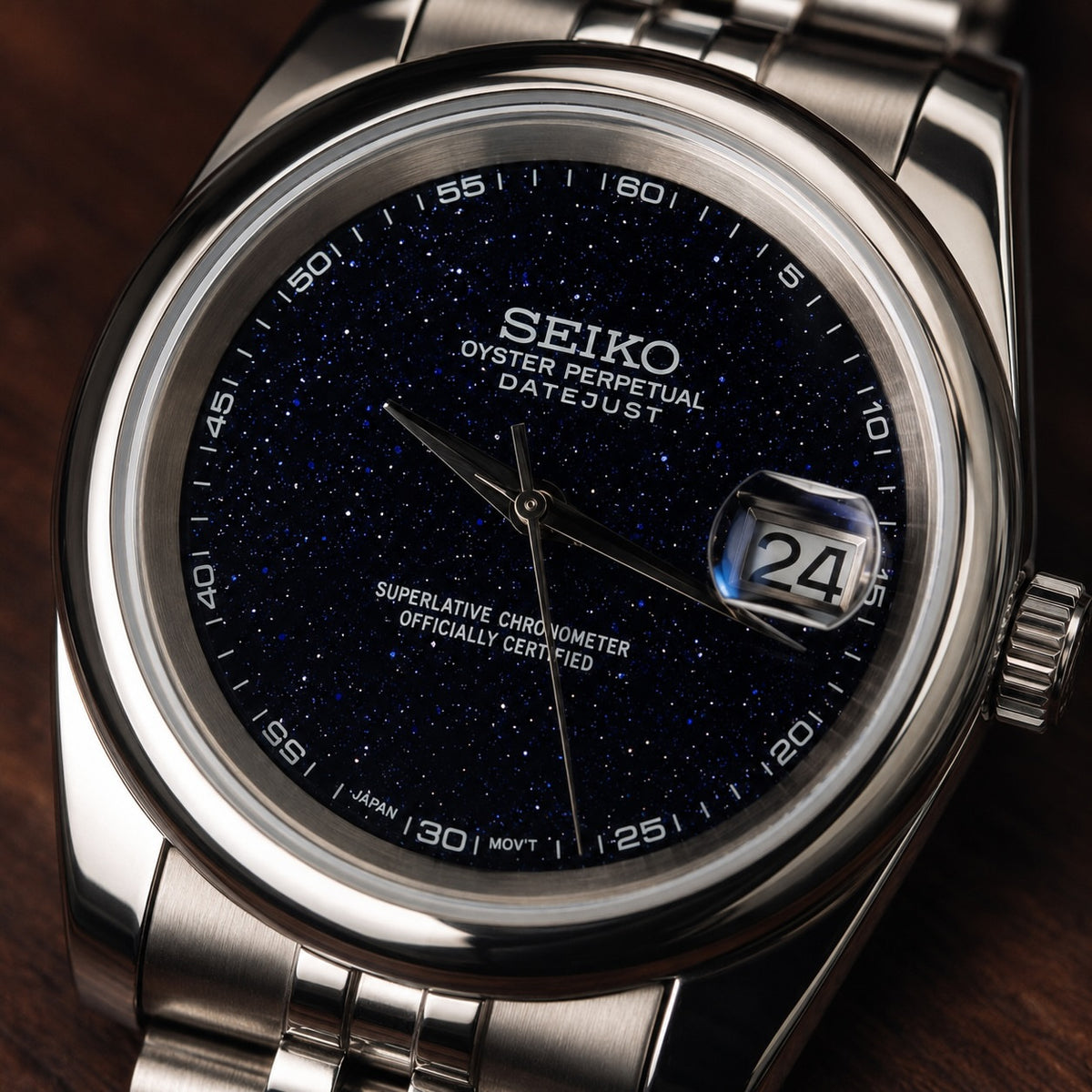 Sei.ko Oyster Perpetual Date Just Galaxy Black